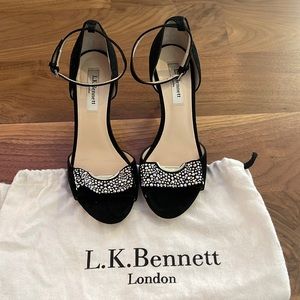 LK Bennett Aven black and rhinestone Heels Size 37